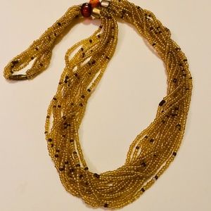 Multi-strand Golden Necklace